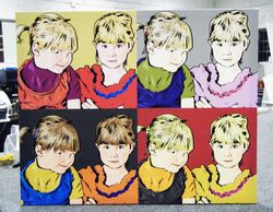 Warhol style couple - 4 panel